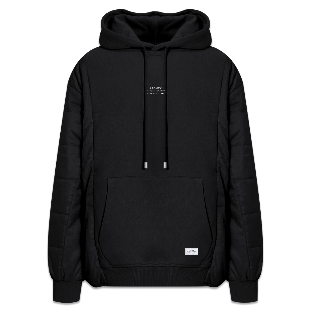 STAMPD(スタンプド)商品ページ - Stacked Puffer Hoodie - Black