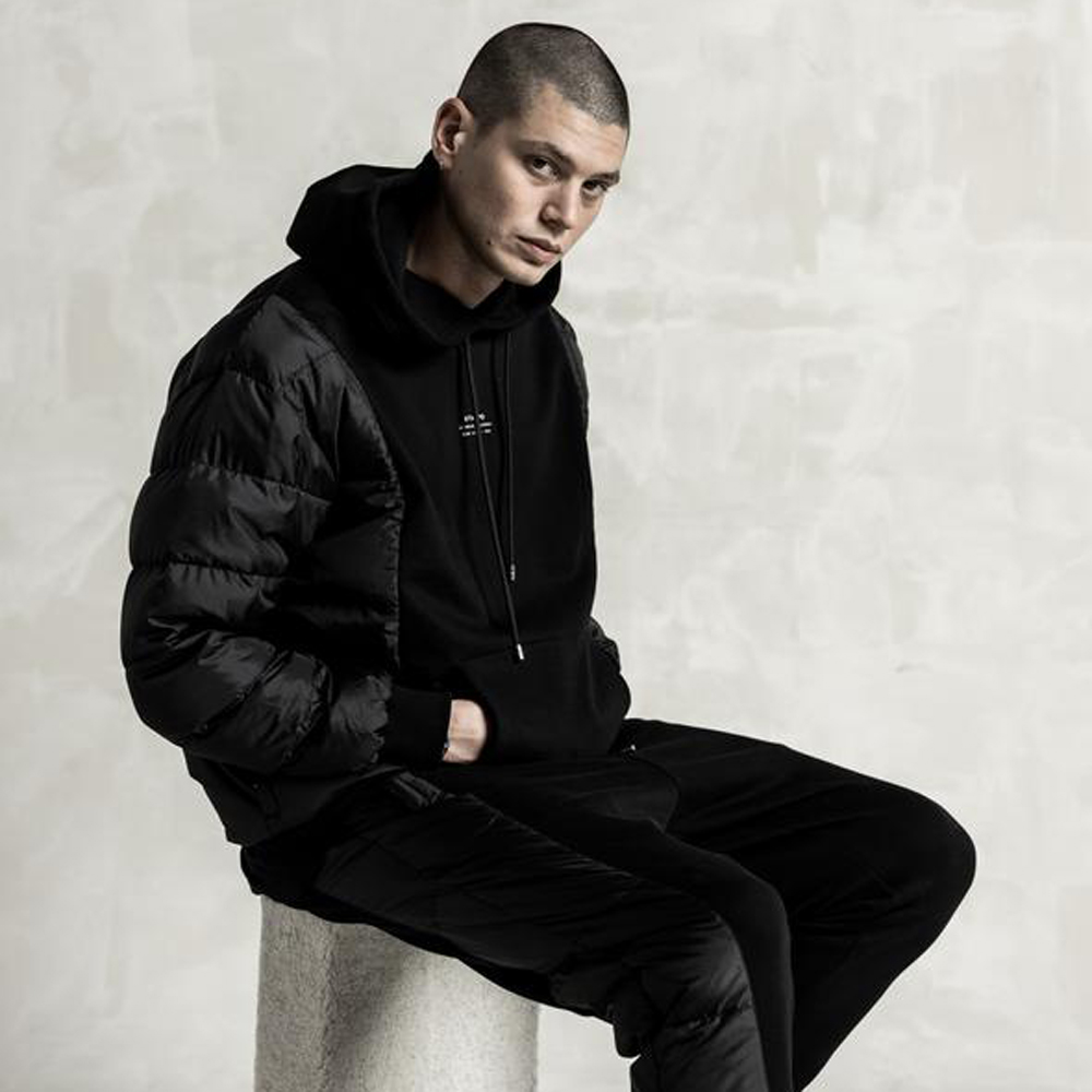 STAMPD(スタンプド)商品ページ - Stacked Puffer Hoodie - Black