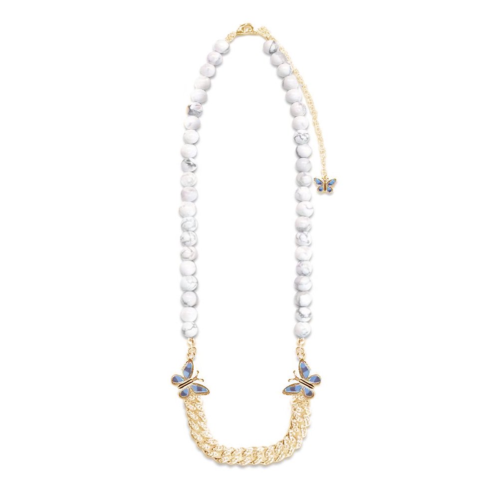 STUGAZI ターコイズ butterflyネックレス Turquoise Butterfly Star Angel Silver Necklace – STUGAZI