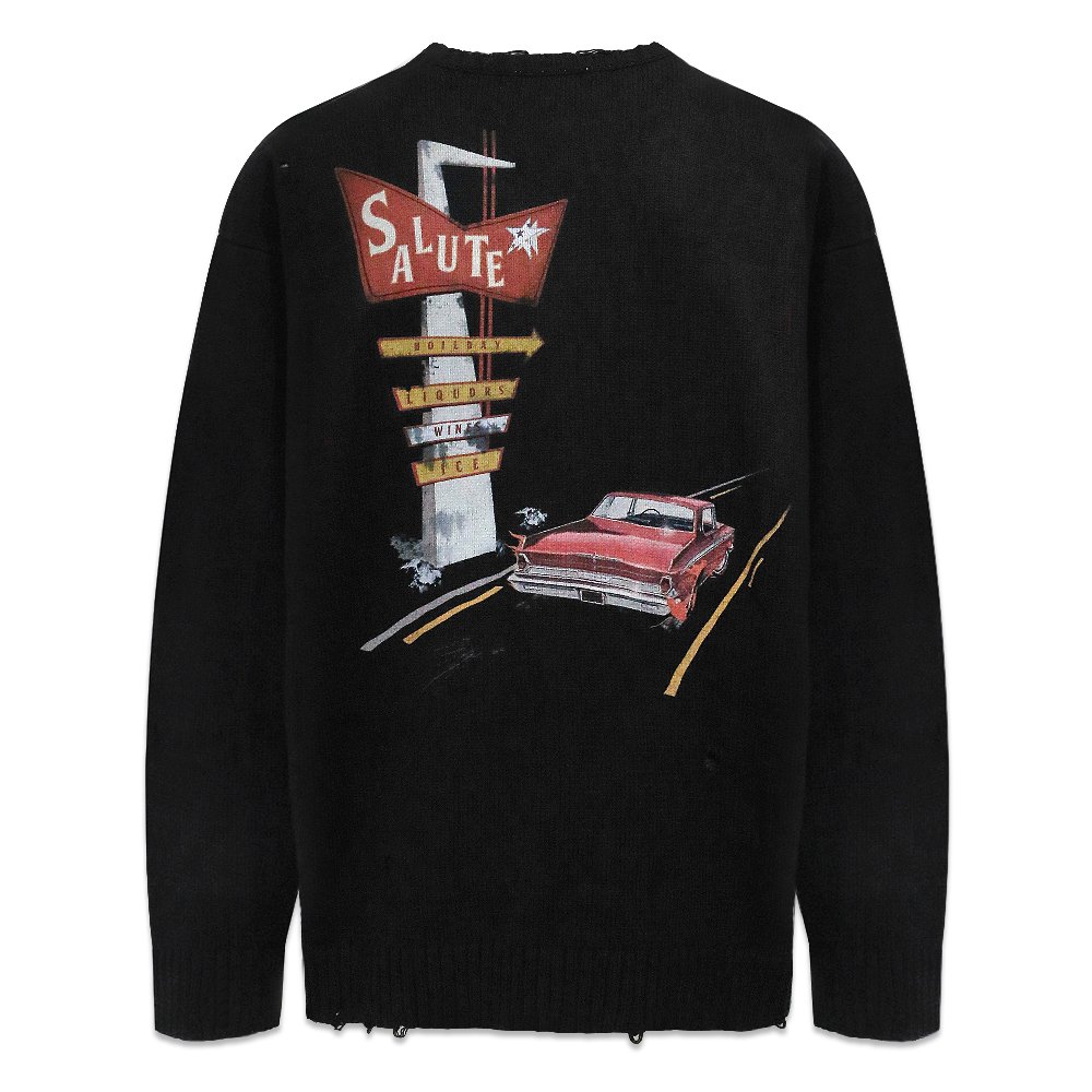 SALUTE(サルーテ)商品ページ - Racing Stop Sweater - Black