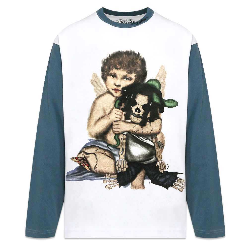 返品不可】 SALUTE サルーテ PRINTED LONG SLEEVES TEE ロンT