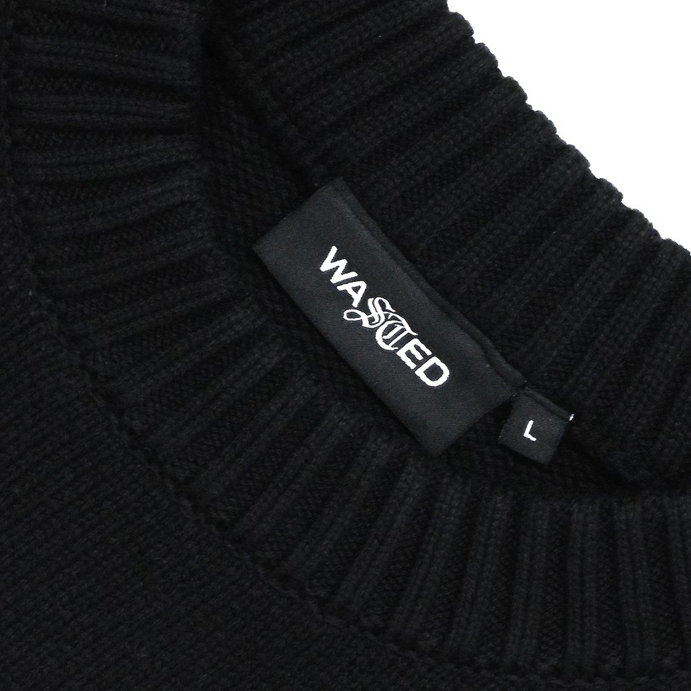 wasted paris ウェイステッドパリス　ニット　ブラック　Lサイズ WASTED PARIS(ウェイステッドパリス) - Lethal Beanie リーサル