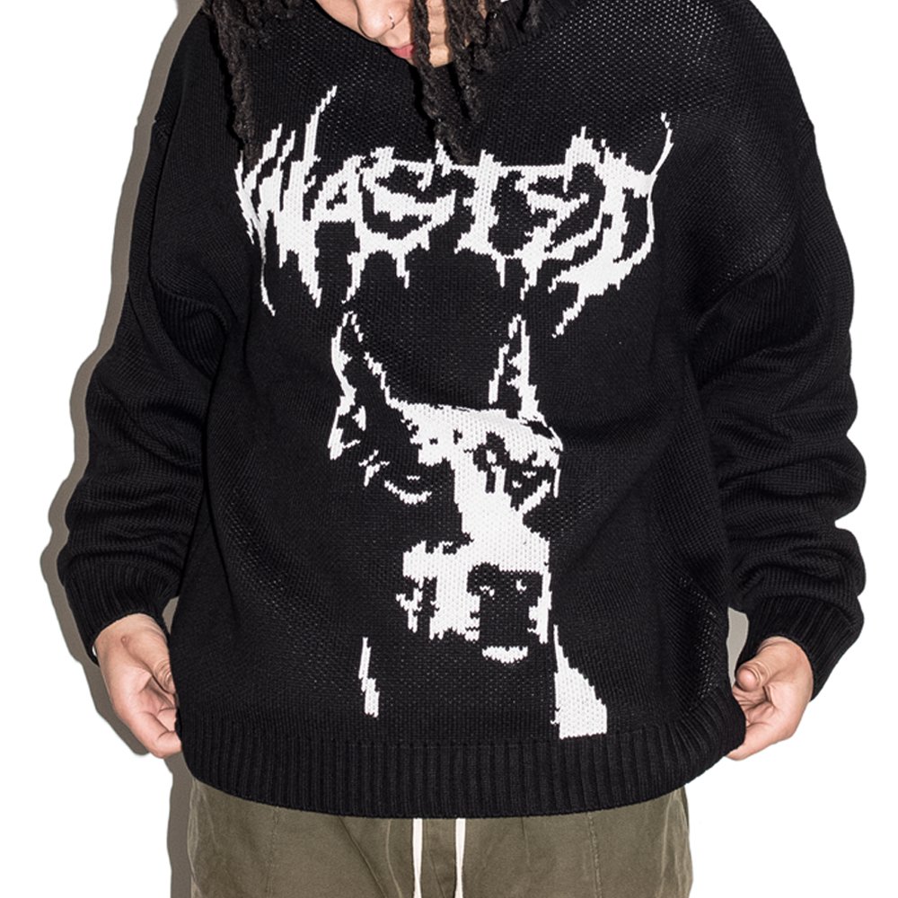 Wasted Youth Knit sweater XL BLK | birraquepersianas.com.br
