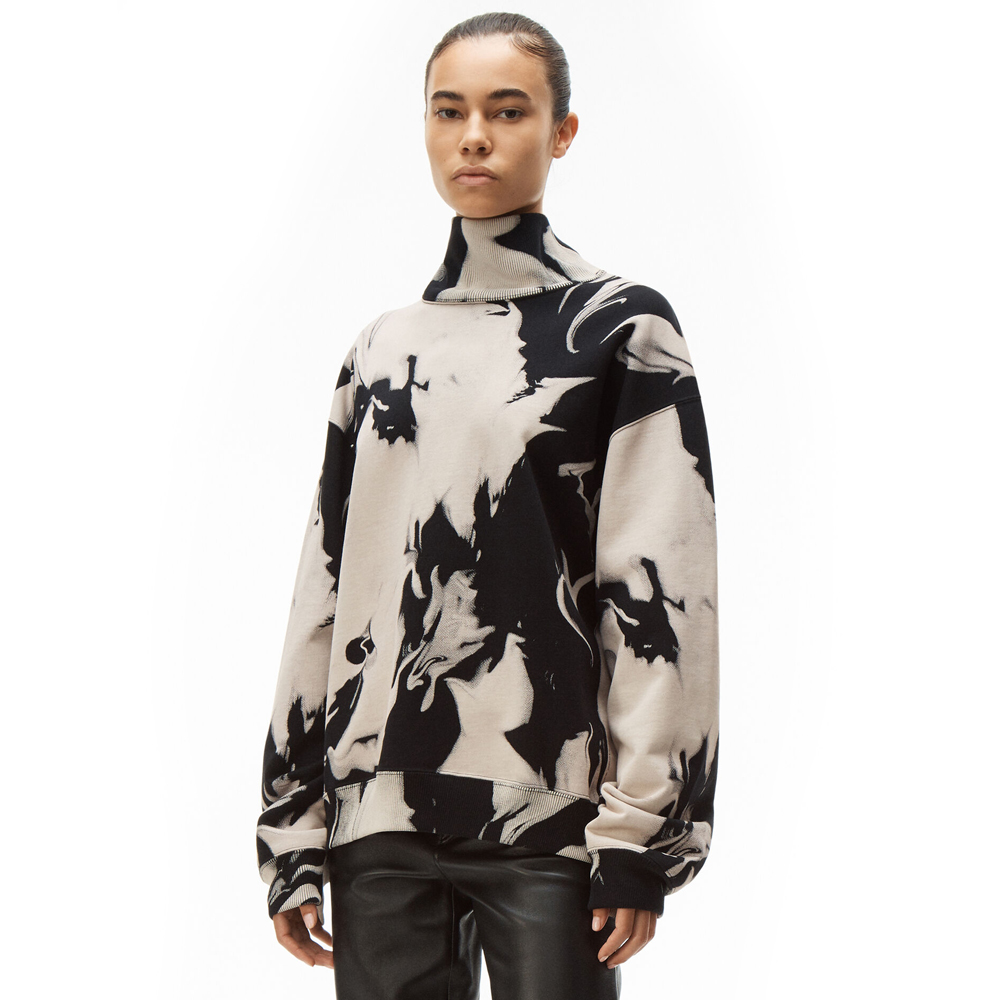 Alexander wangモックネック アレキサンダーワン ALEXANDER WANG Half Zip Mock Neck