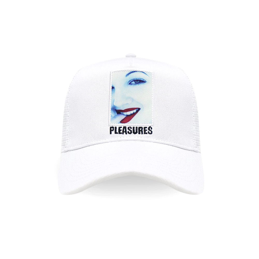GUESS ORIGINALS × PLEASURES(ゲス オリジナルス × プレジャーズ)商品ページ - GO Pleasures Drew  Trucker Hat - Pure-White - VENTURER(ベンチュラー)