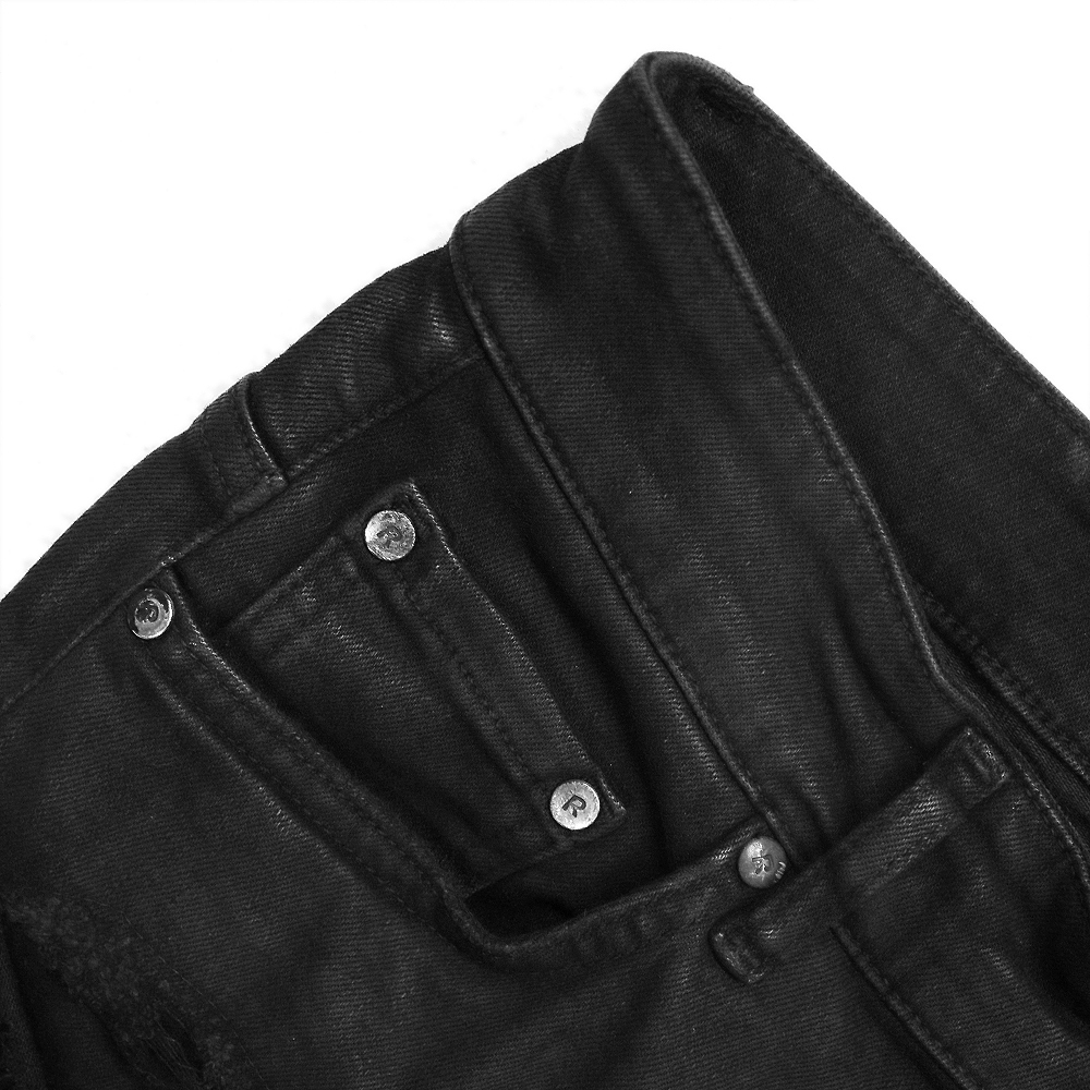 【おまとめ2点✨】RonHerman ブランドタグ刺繍付オーバーオール ペイント REPRESENT(リプレゼント)商品ページ - Shredded Denim - Oil