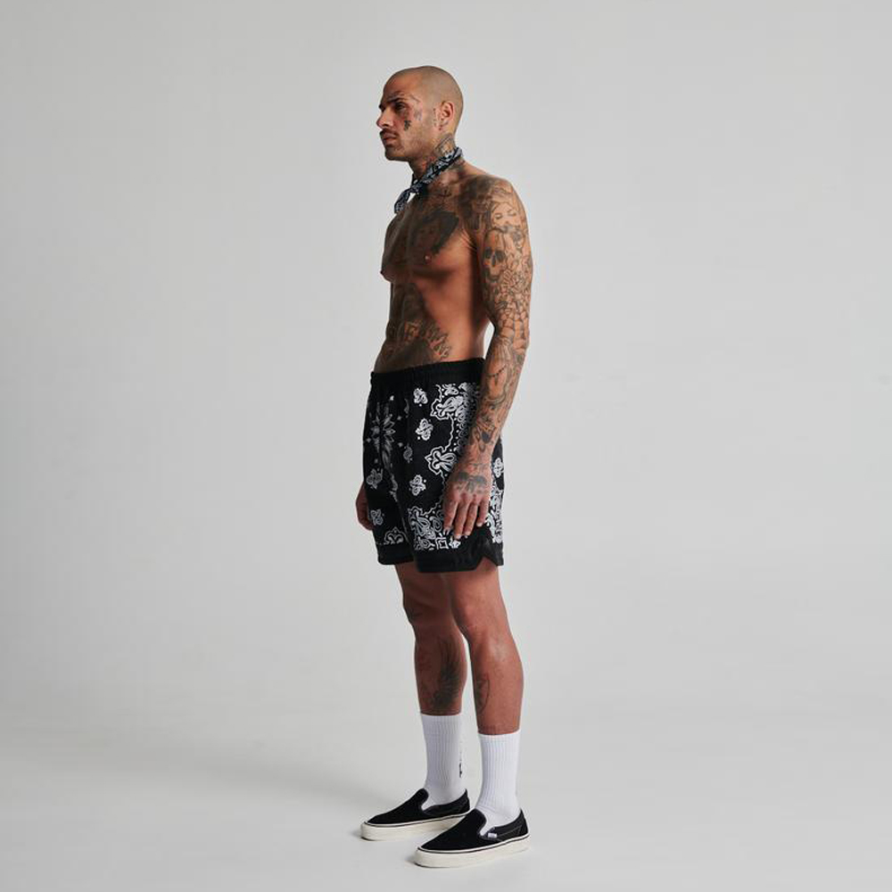 ASKYURSELF Paisley Print Shorts BADHOP着用 - メルカリ