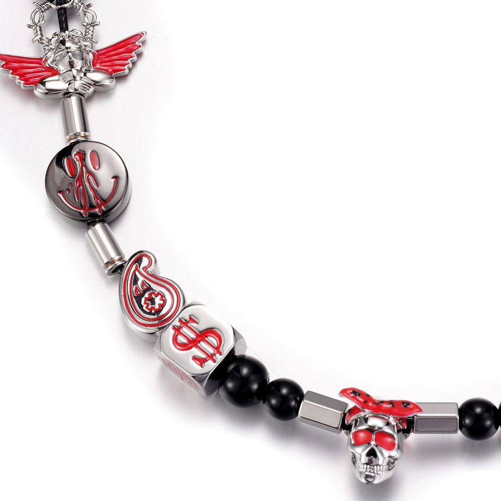 *EVAE+MOB(エバーモブ)商品ページ - EVAE Ice Mob Smiley Angel Necklace - Red -  VENTURER(ベンチュラー)