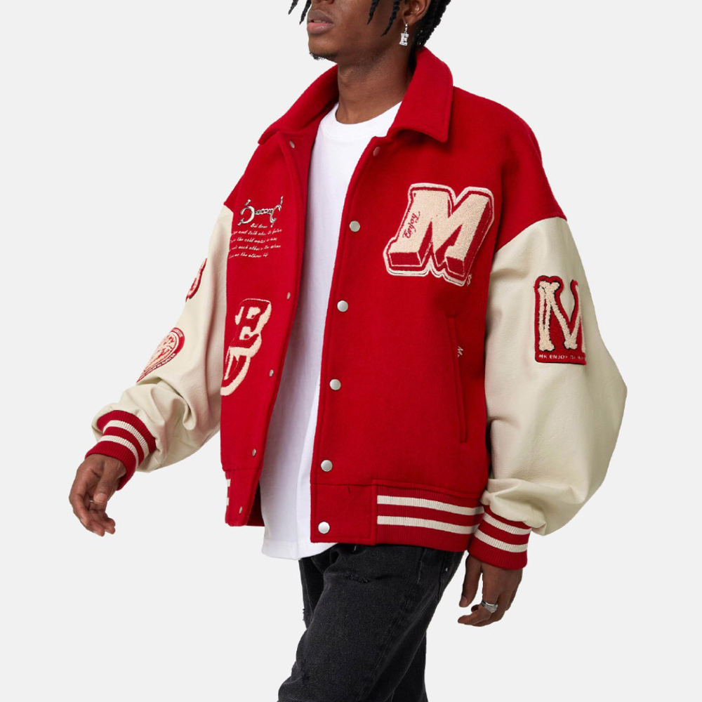 MR.ENJOY DA MONEY(ミスター・エンジョイ・ダ・マネー)商品ページ - MEDM Bone Baseball Jacket - Red  - VENTURER(ベンチュラー)