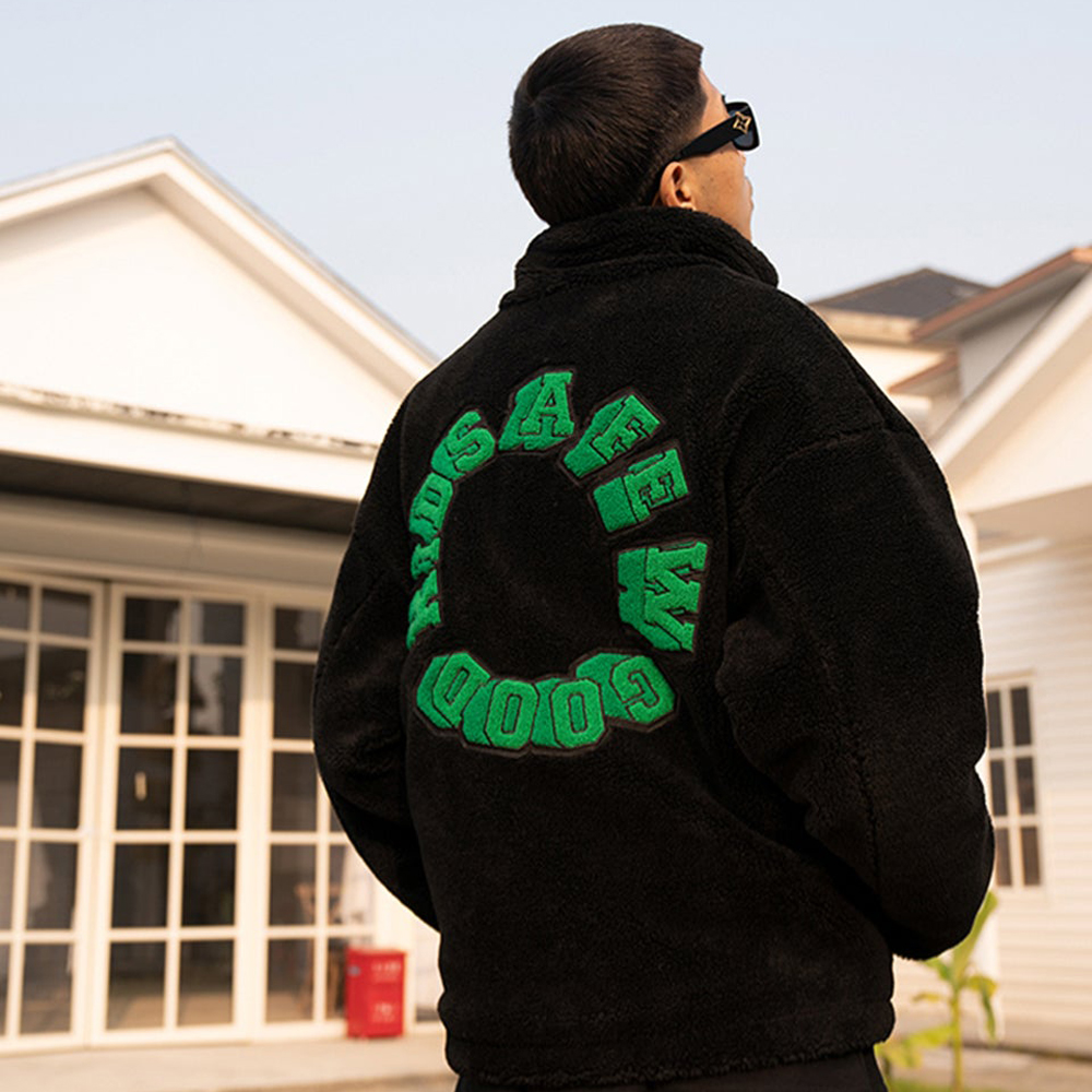 A FEW GOOD KIDS(ア・フュー・グッド・キッズ)商品ページ - Circle Logo Boa Jacket - Black/Green  - VENTURER(ベンチュラー)