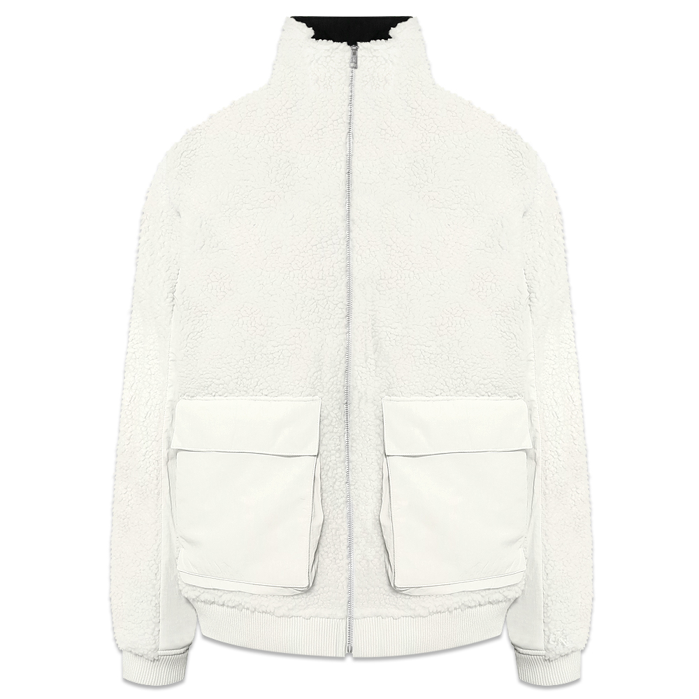 CALVIN KLEIN JEANS (カルバンクラインジーンズ)商品ページ - Fashion Reversible Zip Sherpa  Jacket - White - VENTURER(ベンチュラー)