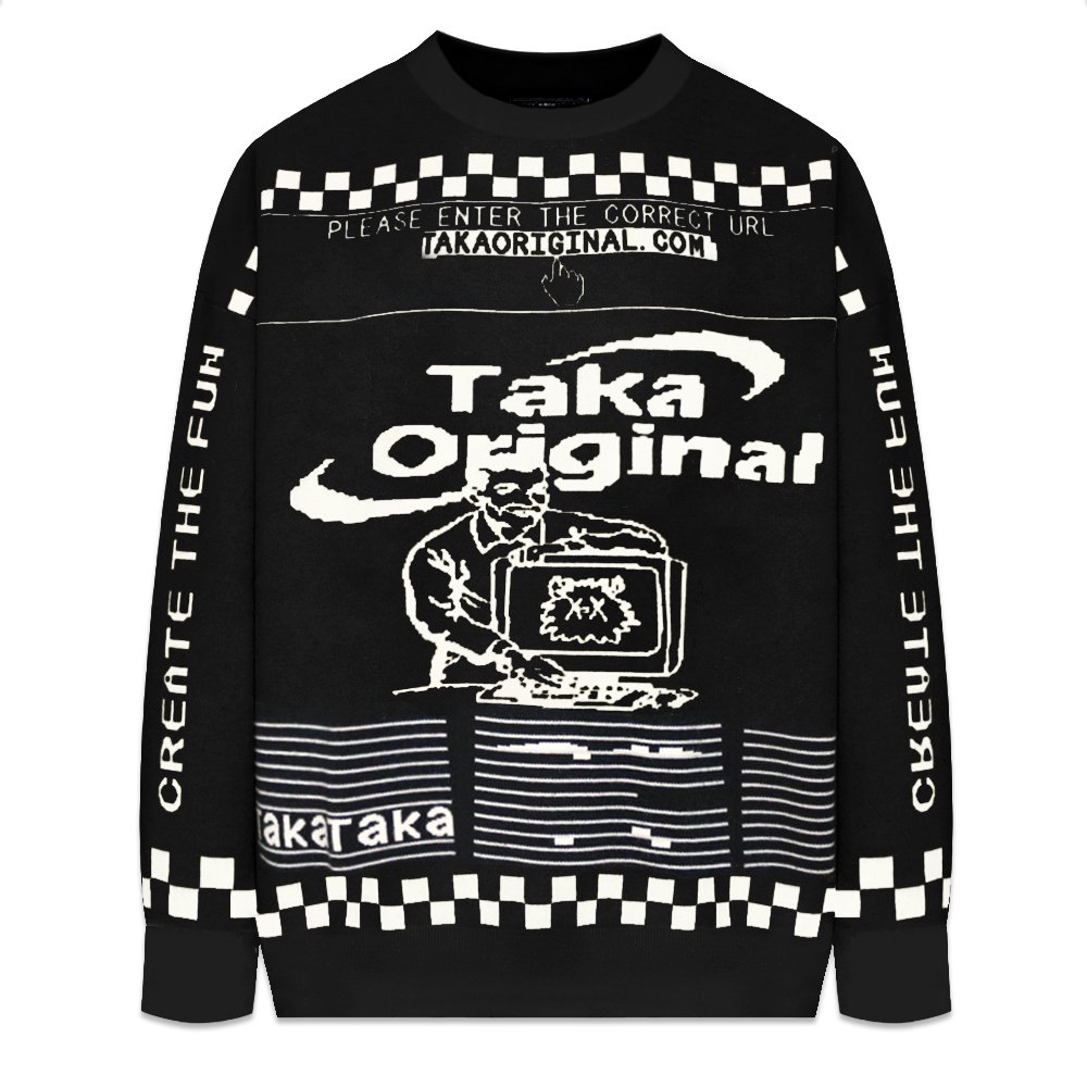 TAKA ORIGINAL(タカ オリジナル)商品ページ - Moody Bob Mosaic Knit Jumper - Black -  VENTURER(ベンチュラー)
