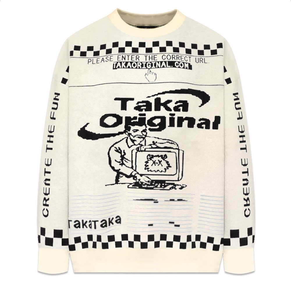 TAKA ORIGINAL(タカ オリジナル)商品ページ - Moody Bob Mosaic Knit Jumper - Cream -  VENTURER(ベンチュラー)