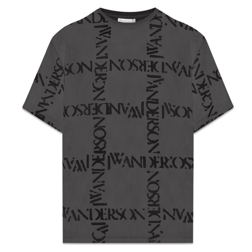 XL JW Anderson オーバーサイズ　グリッド　ロゴ　Tシャツ