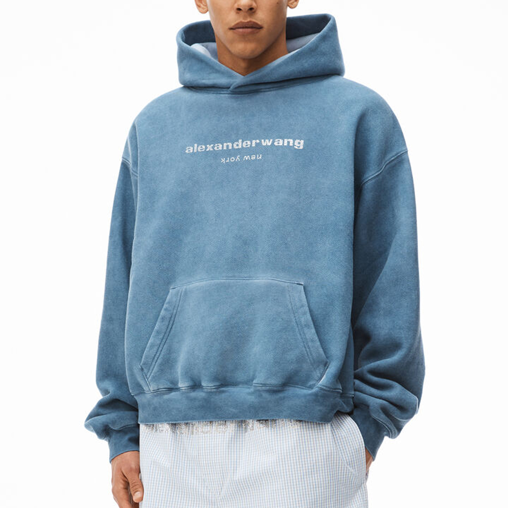 ALEXANDER WANG (アレキサンダー ワン)商品ページ - Hotflix Logo Hoodie - Blue-Pearl -  VENTURER(ベンチュラー)