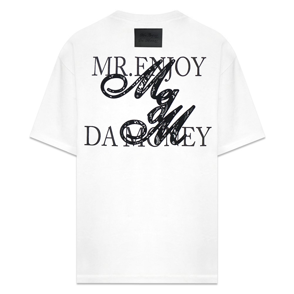 MR.ENJOY DA MONEY(ミスター・エンジョイ・ダ・マネー)商品ページ - MEDM Cashew Flower Logo Tee -  White/Black - VENTURER(ベンチュラー)