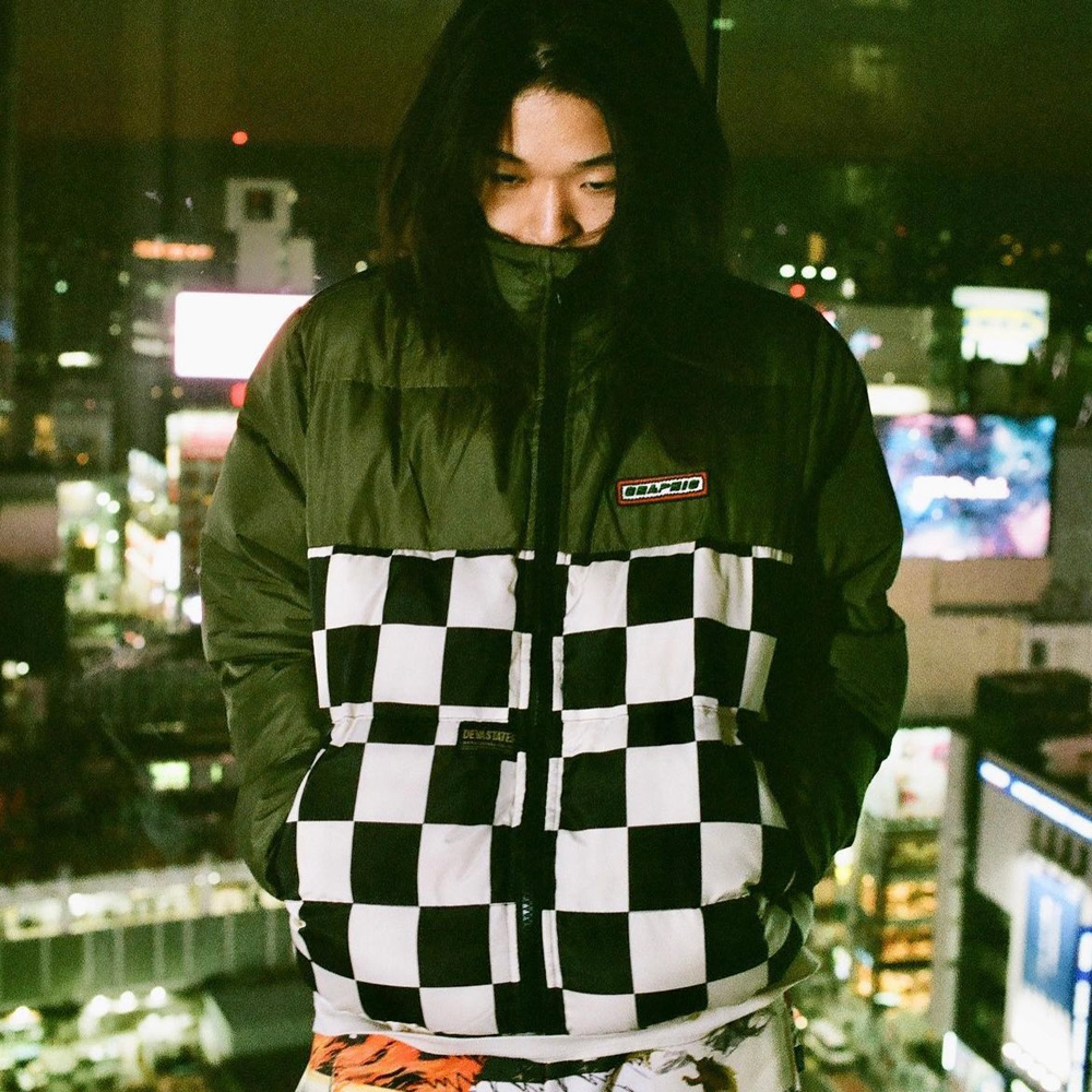 DEVÁ STATES (ディーヴァ ステイツ)商品ページ - Checkers Puffer Jacket - Olive -  VENTURER(ベンチュラー)