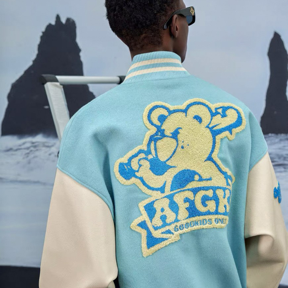 A FEW GOOD KIDS(ア・フュー・グッド・キッズ)商品ページ - Baseball Bear Jacket - Blue/Cream -  VENTURER(ベンチュラー)