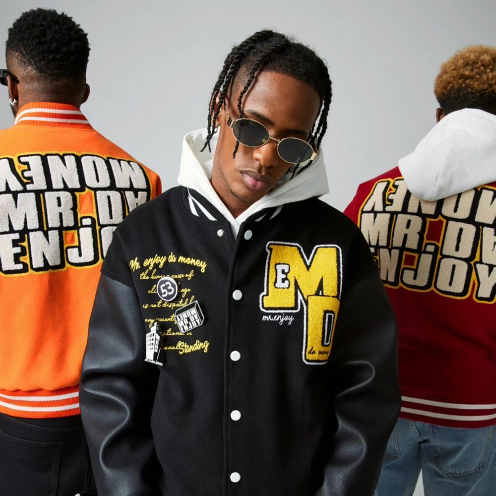 ジャケット・アウター M.E.D.M MEDM BASEBALL JACKET MR.ENJOY DA MONEY(ミスター・エンジョイ・ダ・マネー)商品ページ