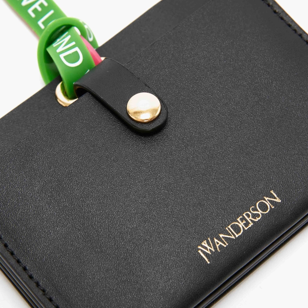 JW ANDERSON(ジェイ ダブリュー アンダーソン)商品ページ - Accordion Leather Card Case With  Silicone Strap - Black - VENTURER(ベンチュラー)