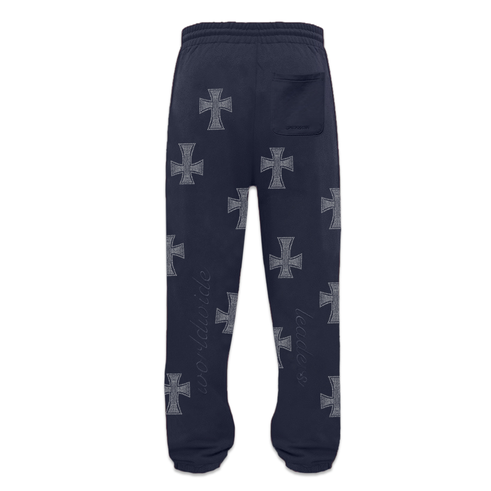 UNKNOWN アンノウン　BLUE RHINESTONE JOGGER UNKNOWN アンノウン スウェットパンツ パンツ レディース メンズ