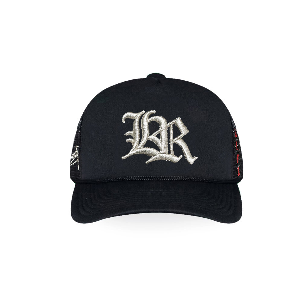 LA刺繍　ラロパ　キャップ 黒　ラッパー着用 楽天市場】ラロパ【LA ROPA】LR TRUCKER HAT メッシュキャップ