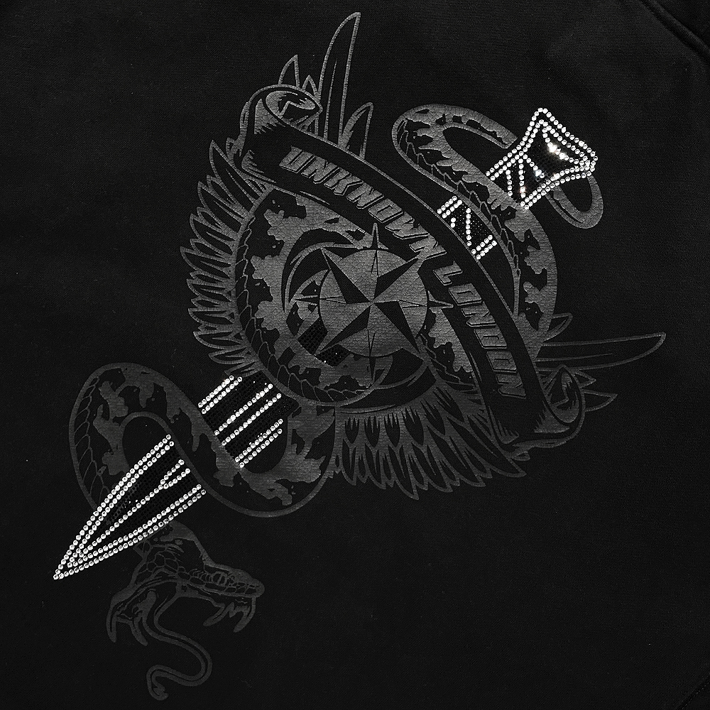 【すぐ届く】UNKNOWN Dagger Graphic ウォッシュド パーカー UNKNOWN LONDON(アンノウン・ロンドン)商品ページ - Dagger