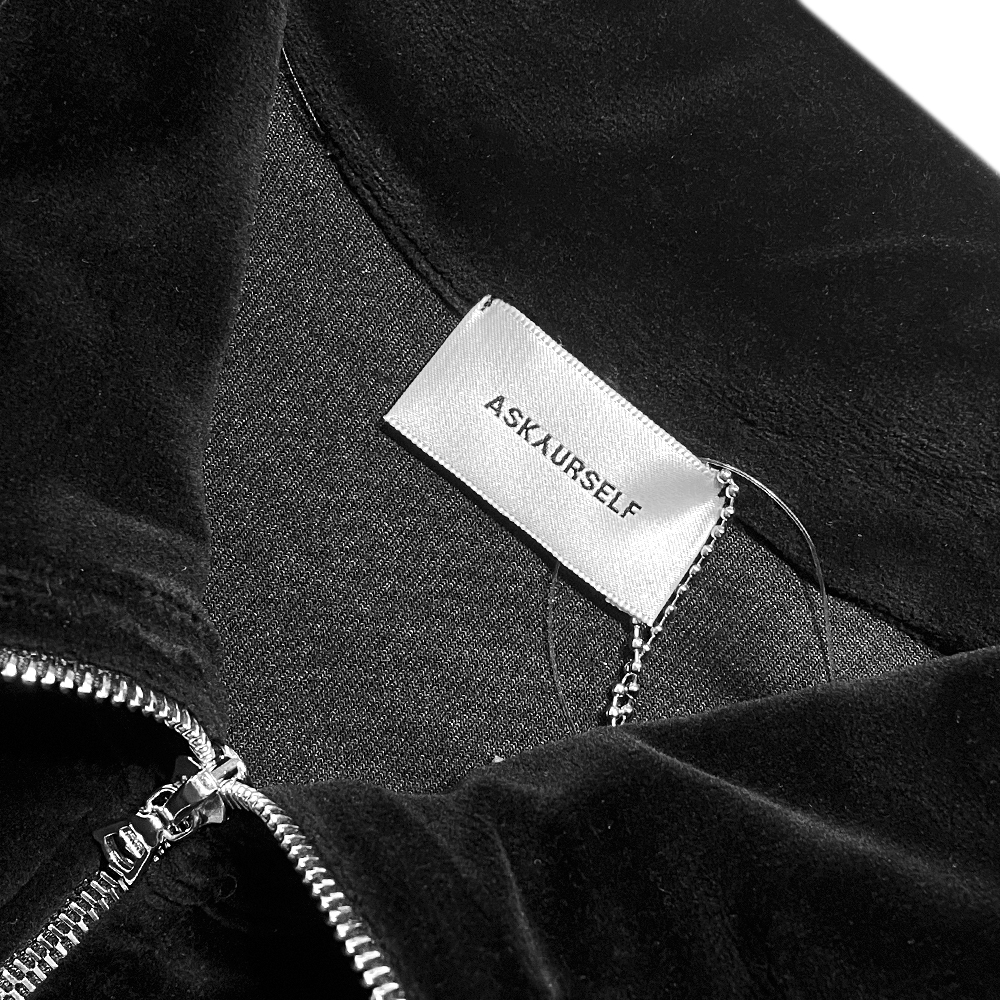 ASKYURSELF (アスクユアセルフ)商品ページ - Velour Track Jacket - Black - VENTURER(ベンチュラー)