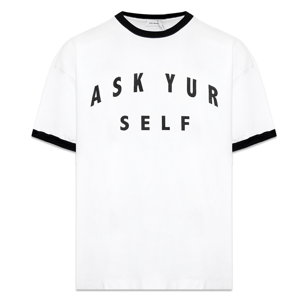 ASKYURSELF (アスクユアセルフ)商品ページ - College Contrast Tee - White/Black -  VENTURER(ベンチュラー)