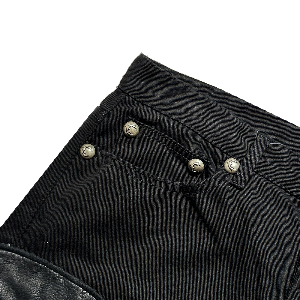 サグクラブ THUG CLUB  23AW  TC LEATHER DENIM PANT TC23PT0902 レザー切替デニムパンツ メンズ 3