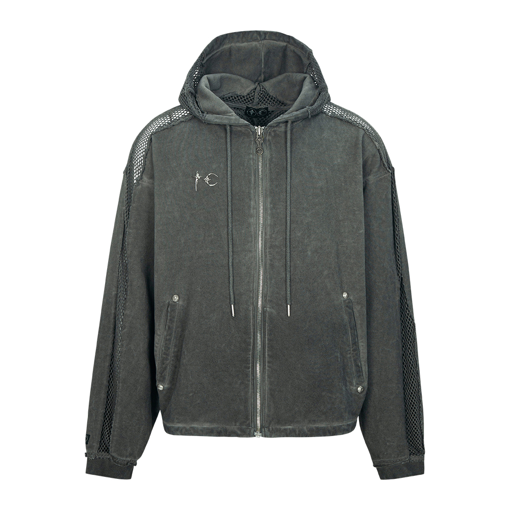 THUG CLUB(サグ・クラブ)商品ページ - DEM Zip-up Hoodie - Gray THUG CLUB(サグ・クラブ)商品ページ - DEM Zip-up Hoodie - Gray