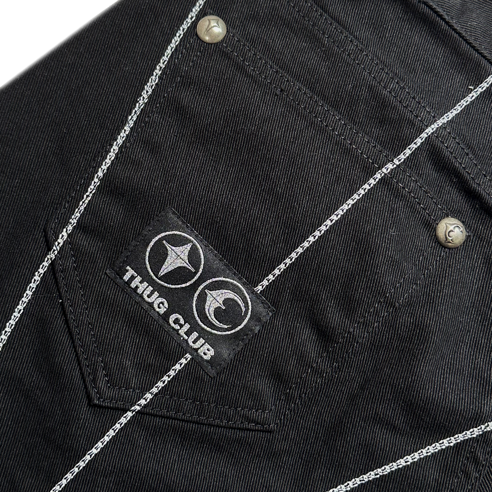 THUG CLUB(サグ・クラブ)商品ページ - TC Rise Denim Emb Pants THUG CLUB(サグ・クラブ)商品ページ - TC Rise Denim Emb Pants