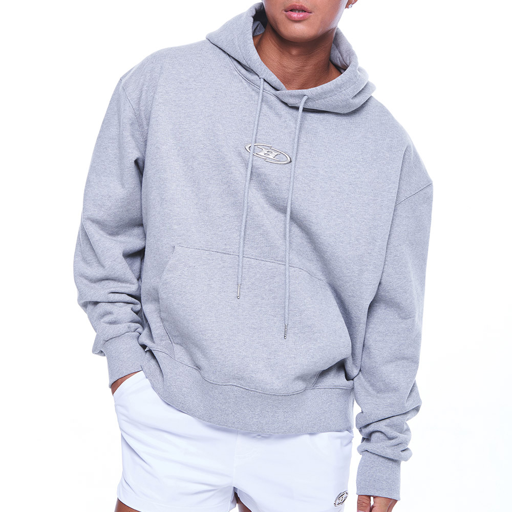 BORN TO WIN(ボーン・トゥ・ウィン)商品ページ - Big Chrome B Logo Hoodie - Gray -  VENTURER(ベンチュラー)