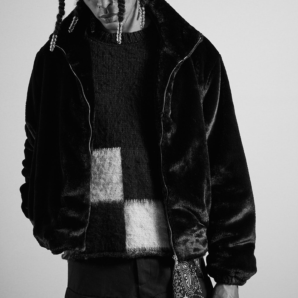 ジャケット・アウター ASKYURSELF ASKYURSELF (アスクユアセルフ)商品ページ - Chunky Banned Knit