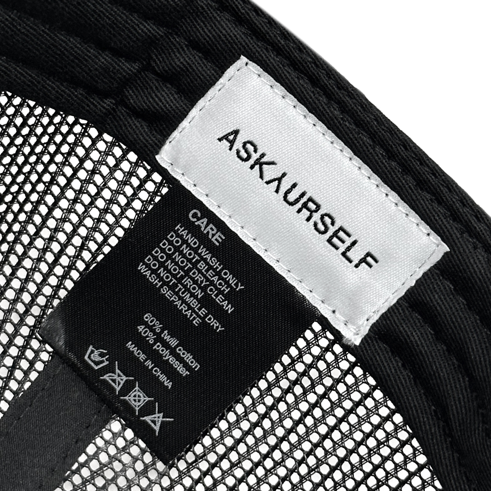 【未使用品】ASKYURSELF / Mirror Trucker Cap 未使用品】ASKYURSELF / Mirror Trucker Cap - メルカリ