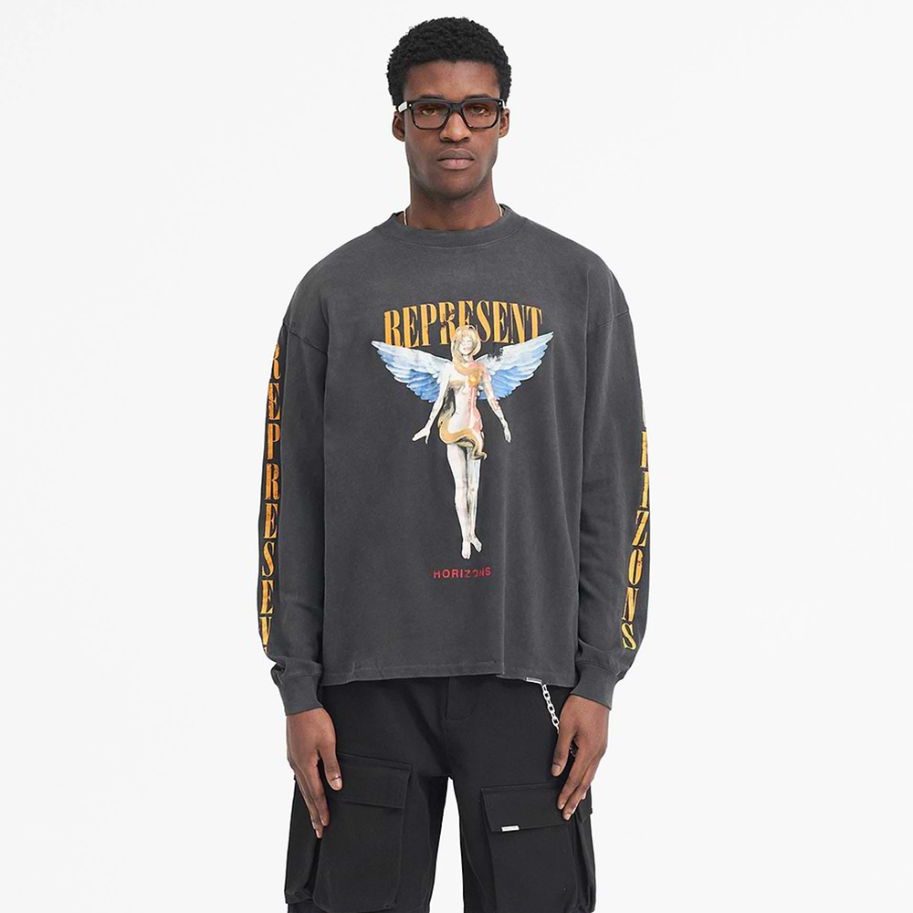 REPRESENT(リプレゼント)商品ページ - Reborn LS T-Shirt - Aged REPRESENT(リプレゼント)商品ページ - Reborn LS T-Shirt - Aged