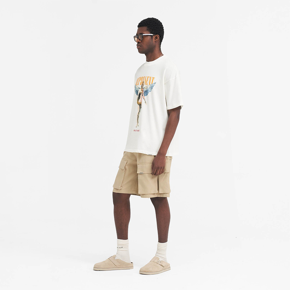 【REPRESENT】 ホワイト Reborn Tシャツ Reborn T-Shirt | Flat White | REPRESENT