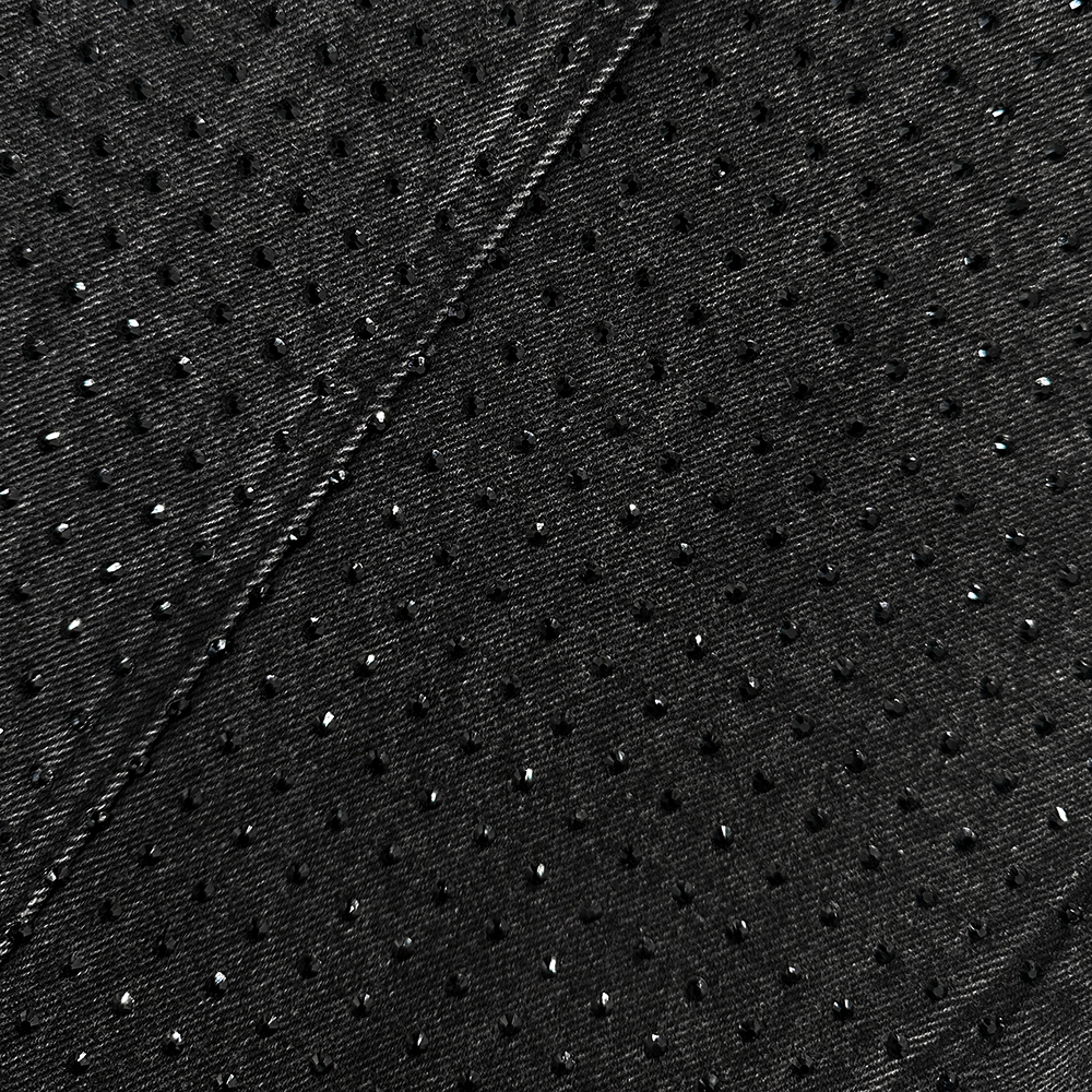 cozy worldwide CZ ラインストーンウォッシュドジーンズ CZ RHINESTONE WASHED JEANS – COZY WORLDWIDE