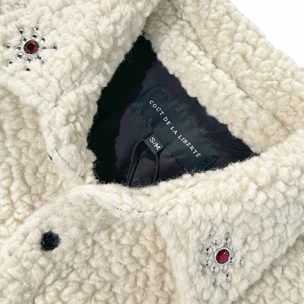 coût de la liberté 2024 ウールJKT Tommy-Embellished Wool Oversize Shirt – Coût De La Liberté