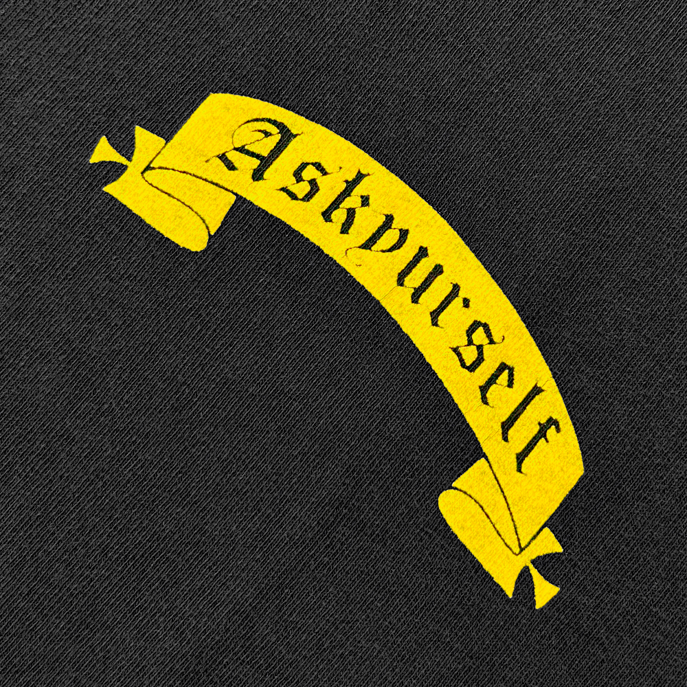 ★ASKYURSELF★イエロー BANNED Tシャツ ASKYURSELF (アスクユアセルフ)商品ページ - Yellow Banned Tee
