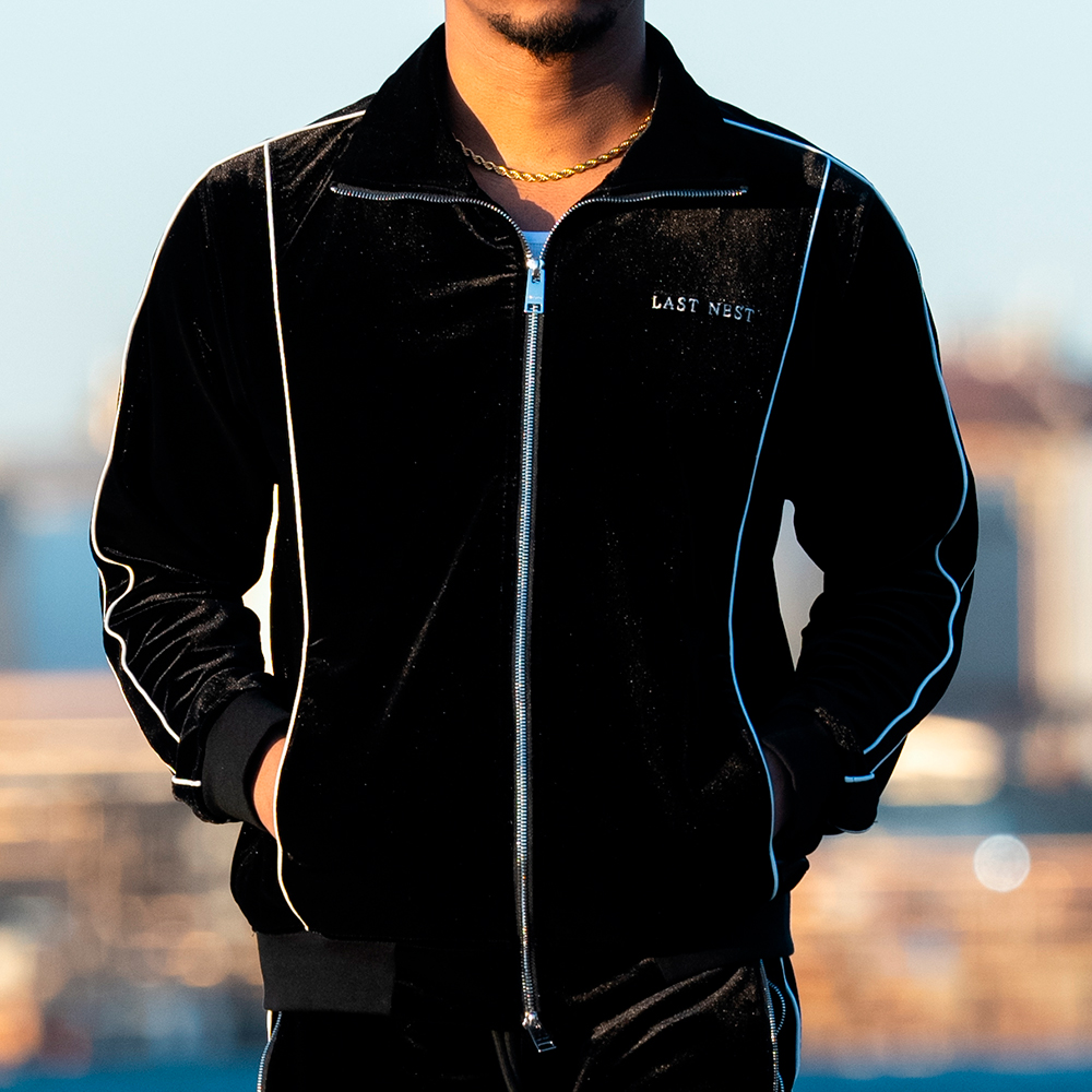 即完売品！貴重！LAST NEST ラストネスト ベロアトラックジャケット 美品 ラストネスト LAST NEST Velour Emb Track Jacket V2 （Black