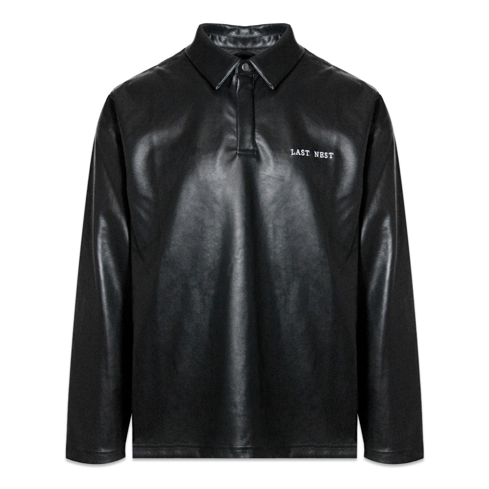 LAST NEST(ラストネスト)商品ページ - Leather Polo Shirt - Black - VENTURER(ベンチュラー)