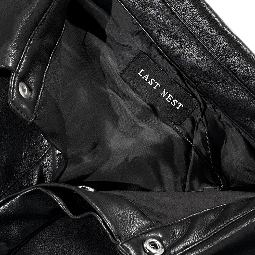 LAST NEST(ラストネスト)商品ページ - Leather Polo Shirt LAST NEST(ラストネスト)商品ページ - Leather Polo Shirt