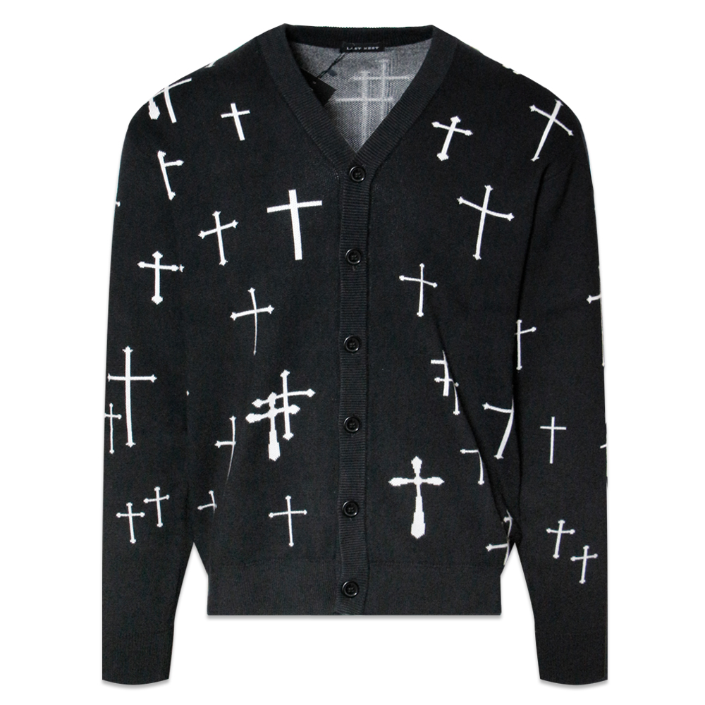 LAST NEST(ラストネスト)商品ページ - Cross Cardigan V2 - Black - VENTURER(ベンチュラー) LAST NEST(ラストネスト)商品ページ - Cross Cardigan V2 - Black - VENTURER(ベンチュラー)