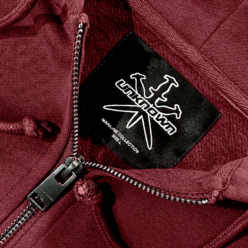 60's UNKNOWN ZIP HOODIE ジップアップパーカー 赤 S-M相当 | fovos