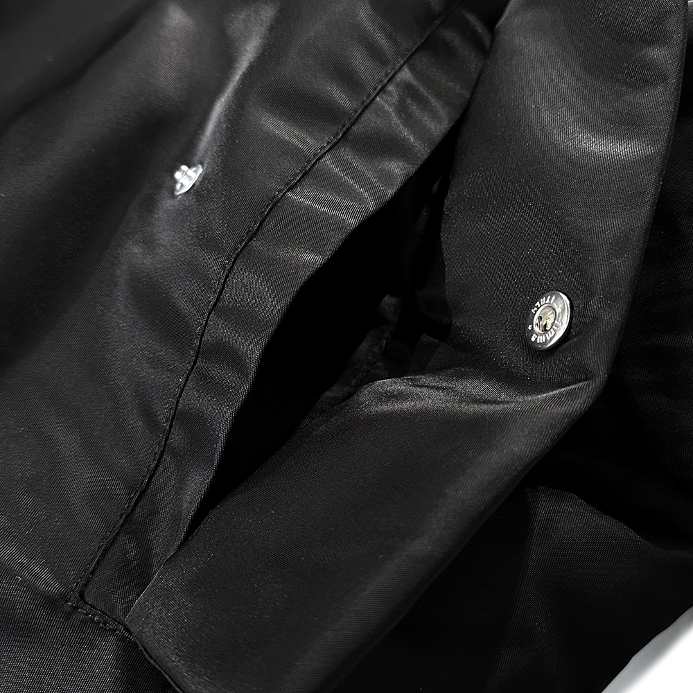 ASKYURSELF フード付きボンバージャケット ブラック ASKYURSELF フード付きボンバージャケット ブラック ASKYURSELF