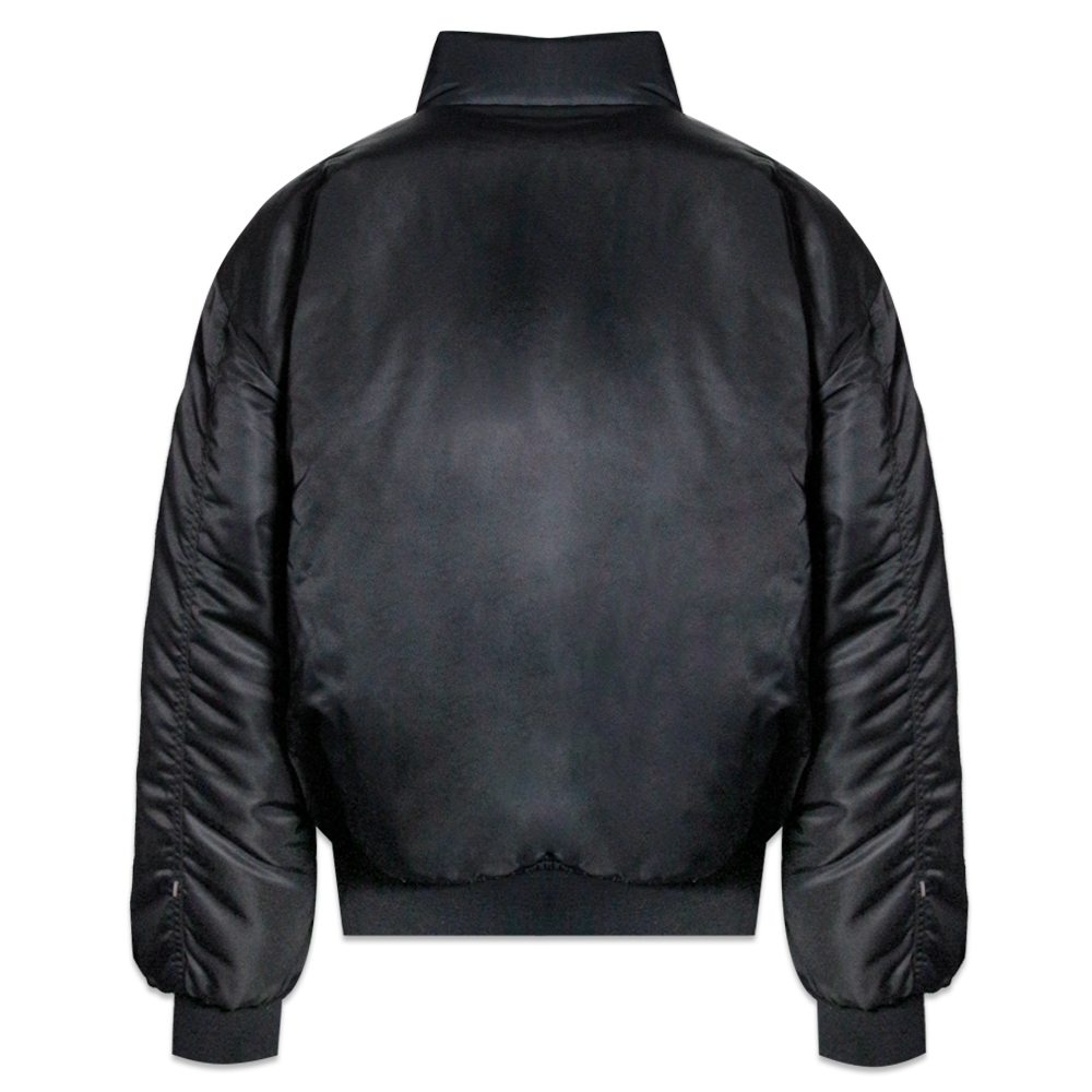 ASKYURSELF フード付きボンバージャケット ブラック ASKYURSELF フード