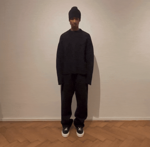 ASKYURSELF/MONO CROSS ニット セットアップ ASKYURSELF (アスクユアセルフ)商品ページ - Raw Mono Cross