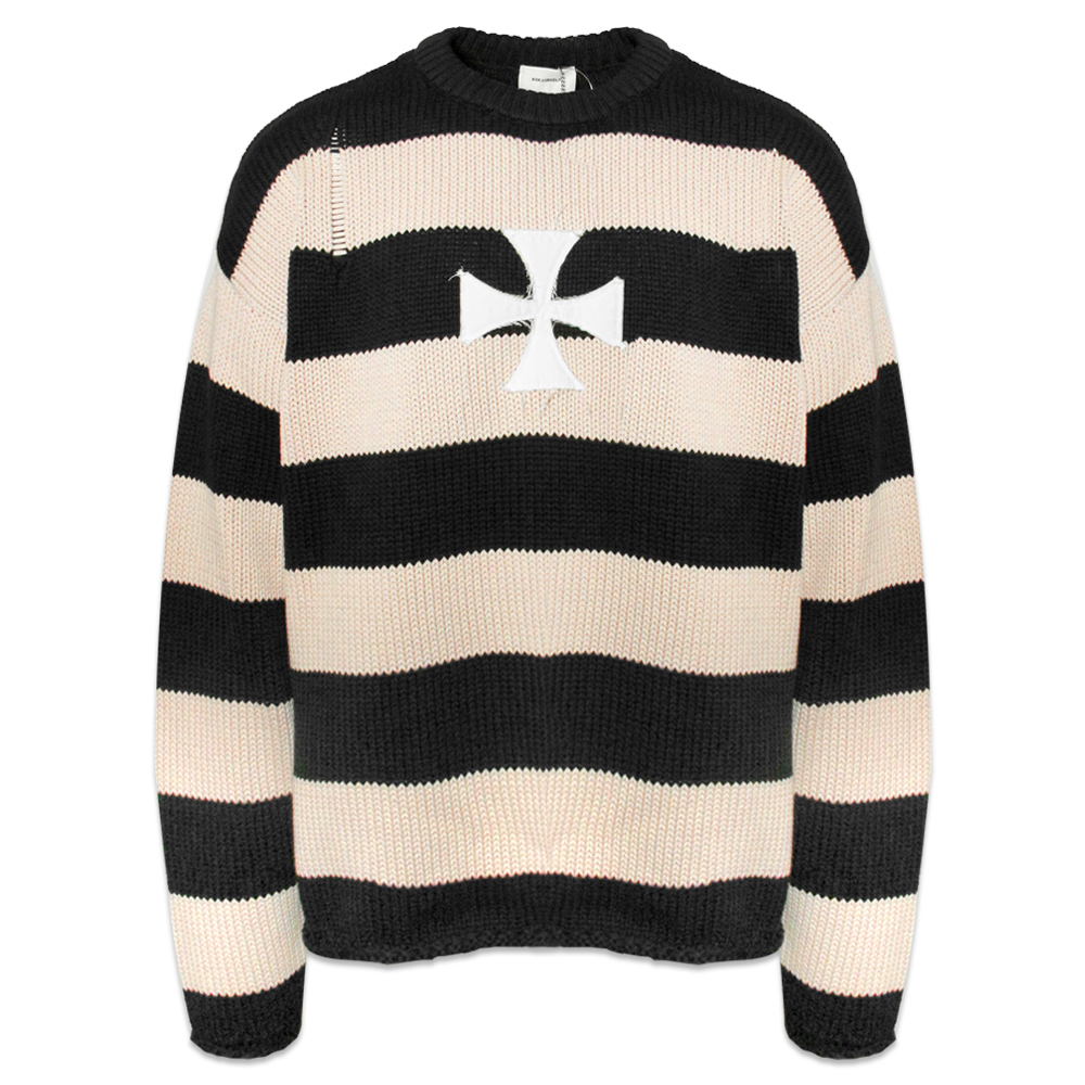 ASKYURSELF (アスクユアセルフ)商品ページ - Striped Cross Knit