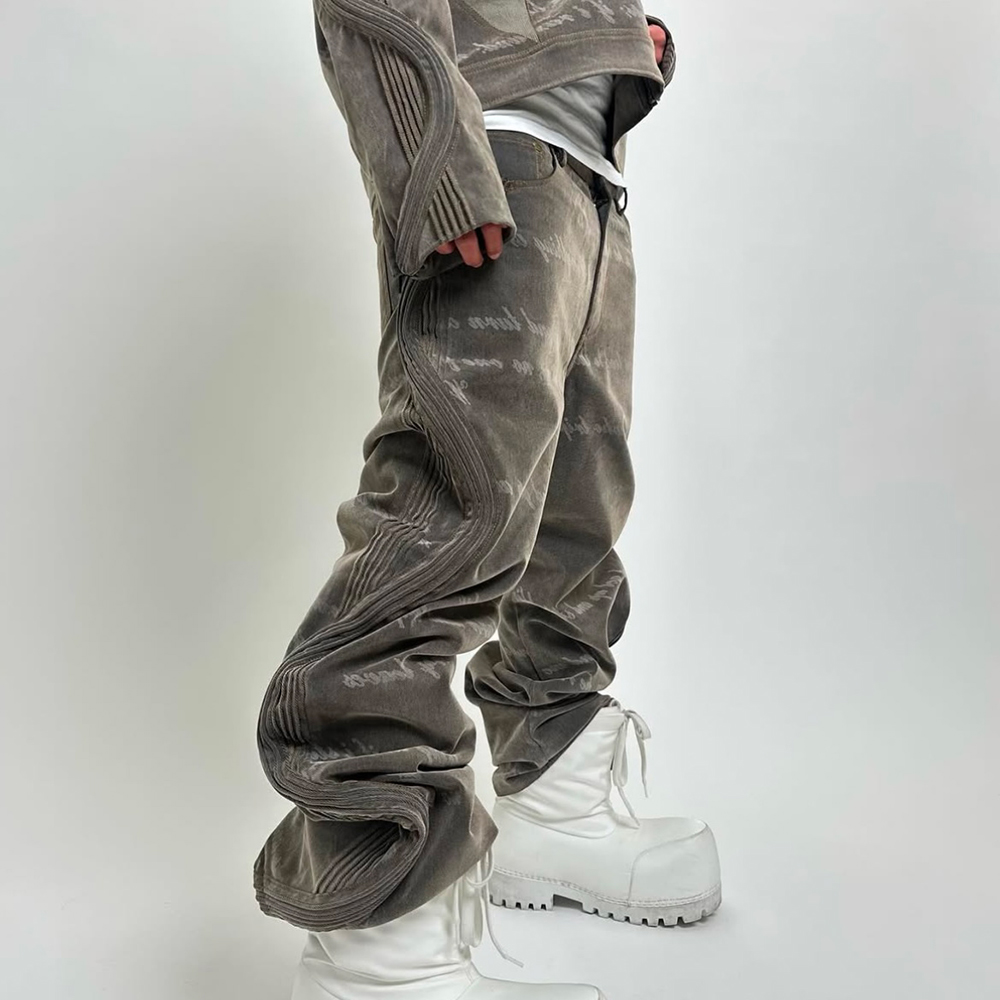 XWORE NYC(ウォー) 商品ページ - Waved Denim Pants - Gray XWORE NYC(ウォー) 商品ページ - Waved Denim Pants - Gray